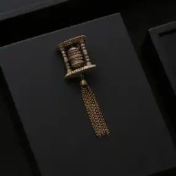 Buddhist Prayer Wheel Brooch-image-38