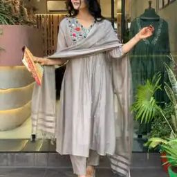 Women Embroidered A-Line Kurta with Pants & Dupatta-image-35