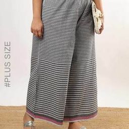 Women Checked Mid-Rise Palazzos-picture-13