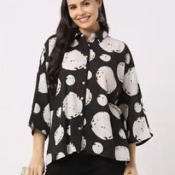 Women Geometric Printed Oversized Top-picture-15