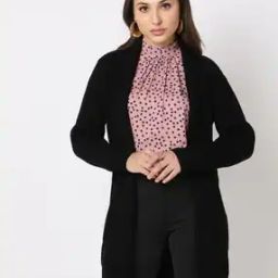 Ribbed Open-Front Long Cardigan-20