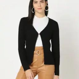 V-Neck Cardigan with Front Closure-26