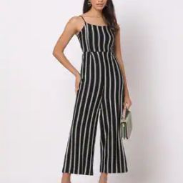 Striped Strappy Jumpsuit-image-4