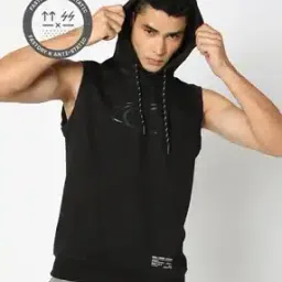Men Logo Print Slim Fit Hoodie-image-47