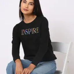 Crew-Neck Sweatshirt with Placement Print-picture-9