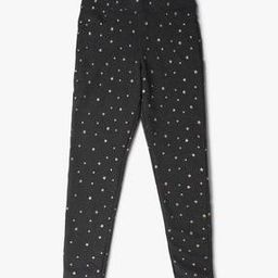 Girls Foil Print Slim Fit Looper Pants-image-28