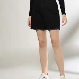 Women Light-Wash Regular Fit Shorts-image-87
