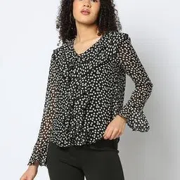 Women Polka-Dot Print Regular Fit Top-image-89