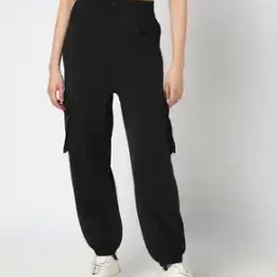 Women Regular Fit Cargo Joggers-image-8
