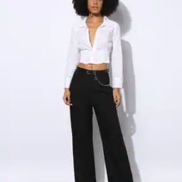 Wide-Leg Trousers with Pleats-image-21