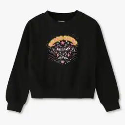 Girls Typographic Print Relaxed Fit Crew-Neck Sweatshirt-image-21