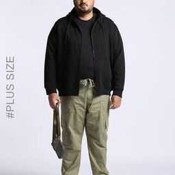 Solid Zip-Front Hooded Sweatshirt-picture-12