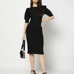 Women Ribbed Bodycon Dress-image-91