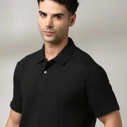 Men Seersucker Structure Regular Fit Polo T-Shirt-image-86