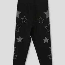 Girls Embellished Leggings with Elasticated Waistband-image-19