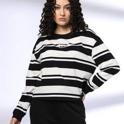Women Striped Regular Fit Sweatshirt-image-91