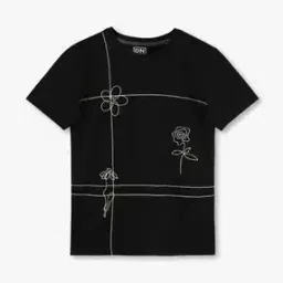 yb dnmx Boys Embroidered Regular Fit Crew-Neck T-Shirt-picture-20