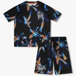 Boys Tropical Print Relaxed Fit Shorts & T-Shirt Set-image-28