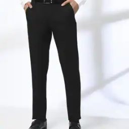 Men Slim Fit Flat-Front Trousers-picture-20