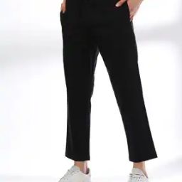 Men Comfort Fit Flat-Front Trousers-image-41