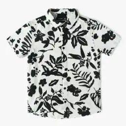 Tropical Print Slim Fit Cotton Shirt-picture-44