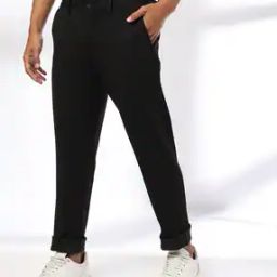 Men Slim Fit Flat-Front Trousers-picture-28