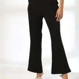 Women Slim Fit Flat-Front Pants-image-39