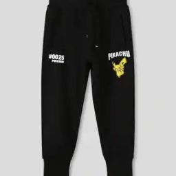 Boys Pikachu Print Joggers with Insert Pockets-picture-47