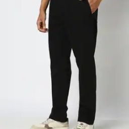 Men Mid-Rise Relaxed Fit Cotton Pants-image-3
