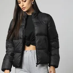 Women Zip-Front Puffer Jacket-image-6