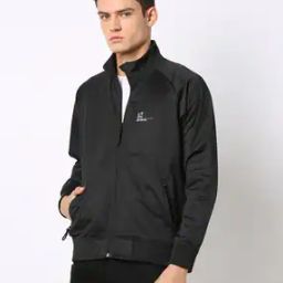Slim Fit Track Jacket with Kangaroo Pockets-10