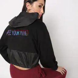 Cut & Sew Lightweight Crop Hoodie-picture-23