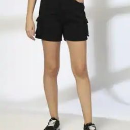 Women Regular Fit Shorts with Flap Pockets-image-18