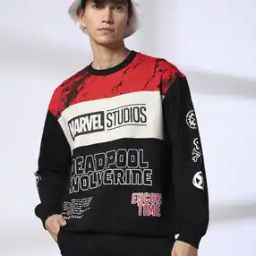 Men Deadpool & Wolverine Print Regular Fit Sweatshirt-picture-35