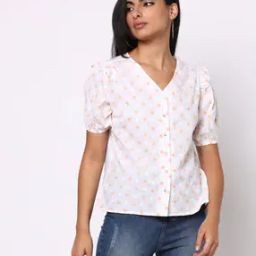 Floral Embroidered V-Neck Top-image-31