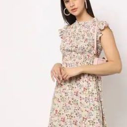 Floral Print Skater Dress-image-81