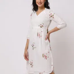 Women Floral Print A-Line Dress-image-35