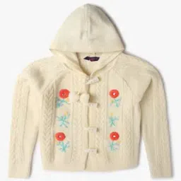 Girls Embroidered Hooded Cardigan-picture-34