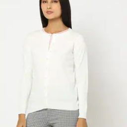 Ribbed Button-Down Cardigan-7