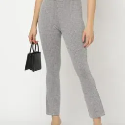 Chevrons Mid-Rise Trousers-image-110