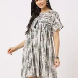 Women Authentic Block Print Dress-image-81
