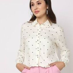 Polka-Dot Print Shirt-image-100