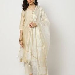 Floral Print Dupatta with Zari-picture-13