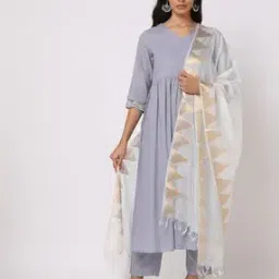 Women Striped Zari Dupatta-image-40