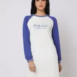 Typographic Print Shift Dress-image-26
