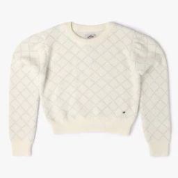 Geometric Pattern Round-Neck Sweater-45