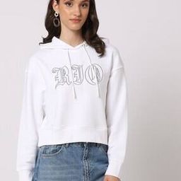 Brand Embroidered Hoodie with Ribbed Hem-image-46
