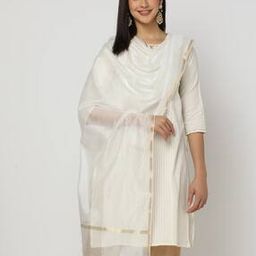 Chanderi Dupatta with Golden Borders-image-43