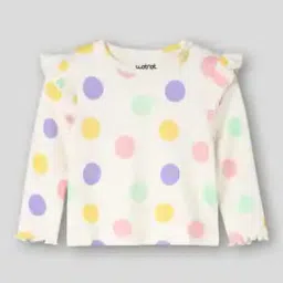 Girls Printed Regular Fit Round-Neck T-Shirt-image-50