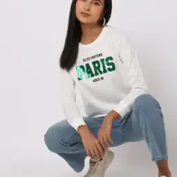 Typographic Print Relaxed Fit Sweatshirt-42
